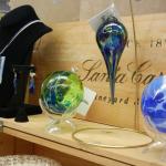 Hand blown recycled glass balls made with volcanic ash from Mt. Saint Helens